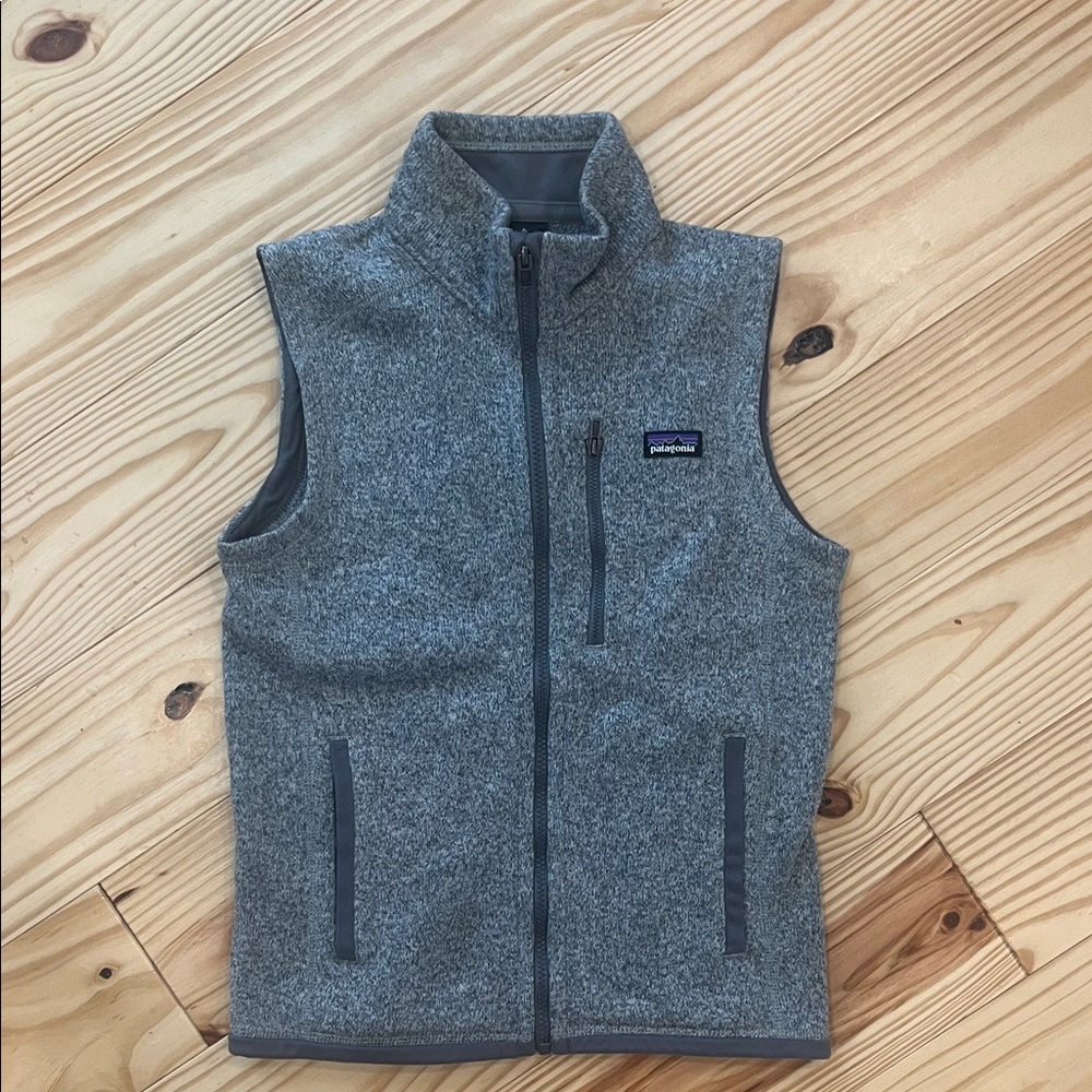 Patagonia Heather Gray Kids Fleece Vest